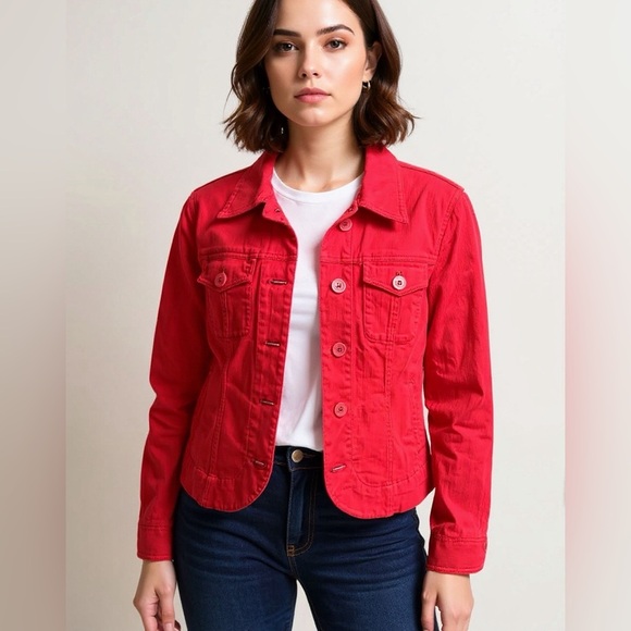 Talbots Vibrant Red Stretch Jacket - Picture 1 of 13